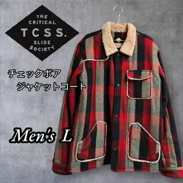 희소! TCSS 체크 보아 자켓 코트 서프 브랜드 아우터