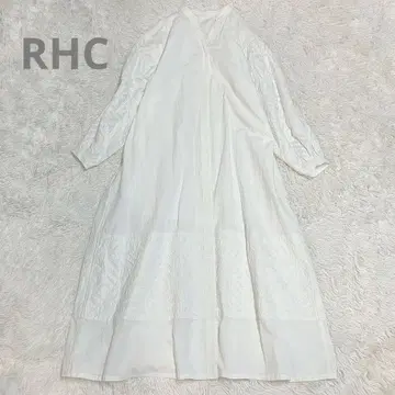 RHC 론 헤르만 롱 원피스 자수 퍼프 슬리브