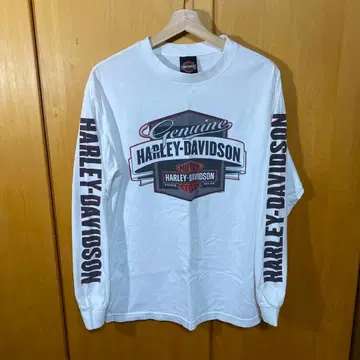 HARLEY-DAVIDSON 화이트 긴팔 티셔츠 M