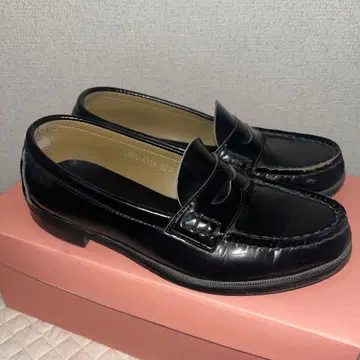 블랙 가죽 로퍼 22.5 haruta