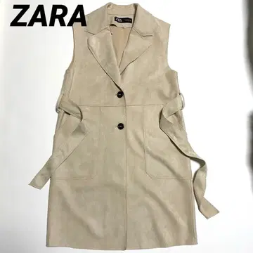 ZARA 페이크 스웨이드 롱 베스트 S