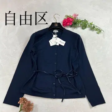 J65 미사용 새상품 M 지유쿠 가디건 네이비 여성용