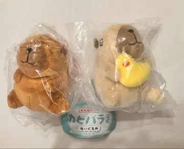 카피바라 목욕탕 가챠 봉제 인형 샴푸 햇 병아리 2종