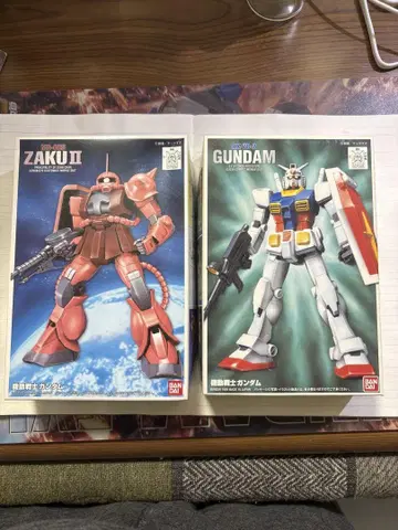 GUNDAM & ZAKU II 프라모델 1/144 미조립 2종