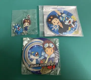 디지몬 캔뱃지 다이스케&브이몬