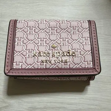 [컨디션 최상] kate spade 핑크 3단 폴더형 지갑