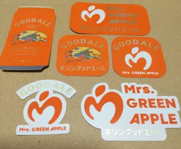 굿에일 x Mrs. GREEN APPLE 오리지널 스티커 6장 세트 3
