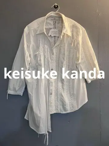 택 포함 ketsuira kanda 화이트 셔츠 리본