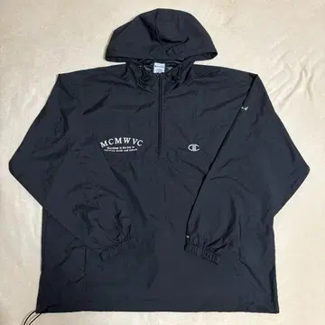 Champion 블랙 아노락 후드티
