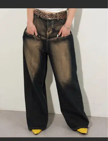 후즈 후 갤러리 슬래시 포켓 블라스트 와이드 데님