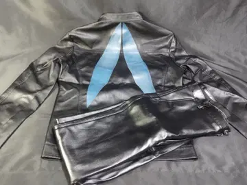 중고품 수트 바지 겉옷 L 사이즈 코스프레 가죽 재킷 특촬물 영웅 가죽
