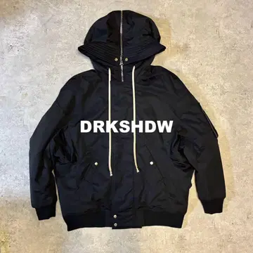 DRKSHDW 후디드 롱 봄버 블랙 XS