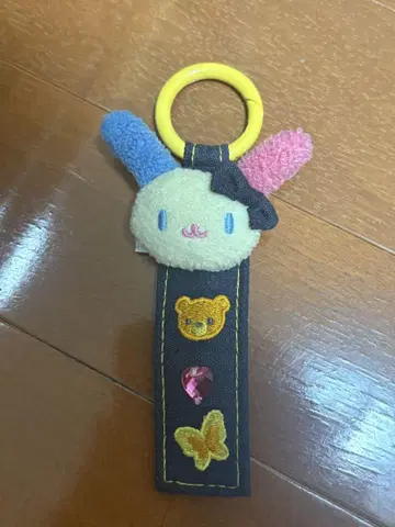 우사하나 데님 와펜 택 키링