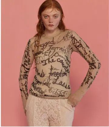 MAISON SPECIAL Hand Painting Sheer Tops