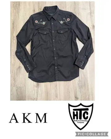 AKM x HTC [명작] 스터드 BLACK 웨스턴 셔츠