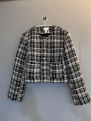 트위드 자켓 노카라 S