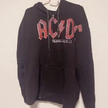 ACDC 밴딩 후드티 구제 의류 펑크 스타일
