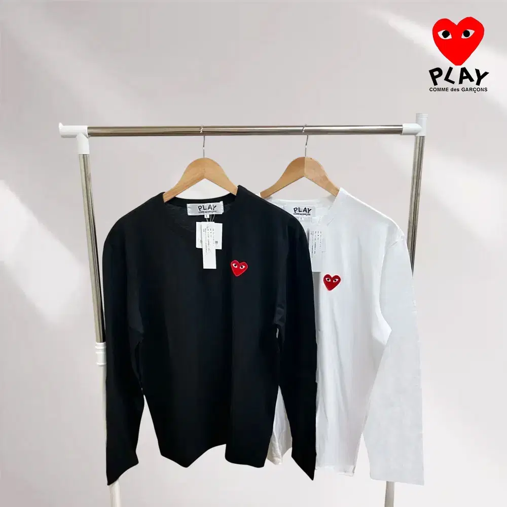 [New/Genuine] Comme des Garçons Unisex Red Heart Long Sleeve T-shirt
