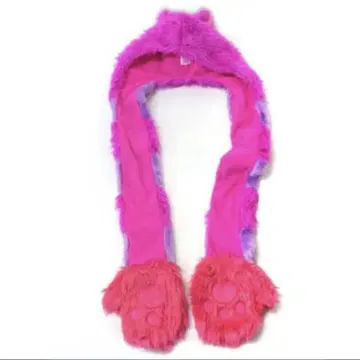 체셔 고양이 팬캡 후드 부착 머플러