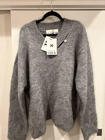 SATURE Two Tone Mohair Pullover Knit