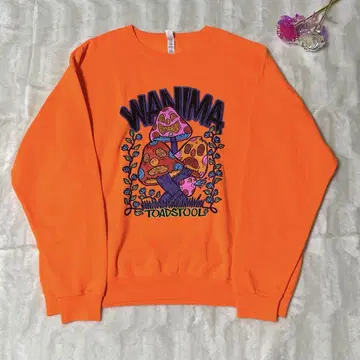 [레어] WANIMA 맨투맨 트레이닝복 긴팔 오렌지 XL