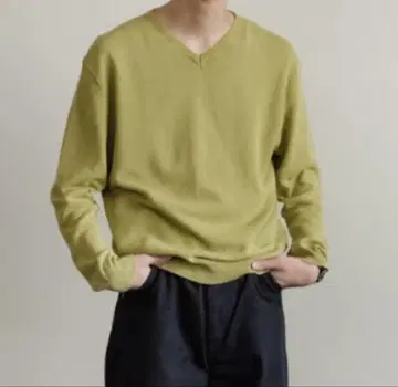 [ ENCOMING ] KNITTED V NECK JUMPER