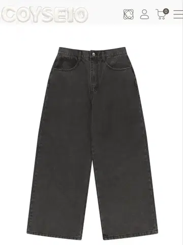 COYSEIO W STITCH DENIM PANTS BLACK