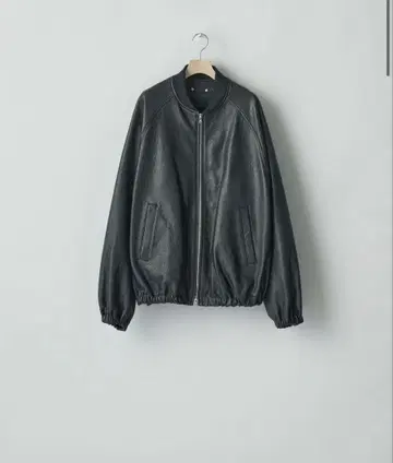 ssstein shrunk leather zip short jacket