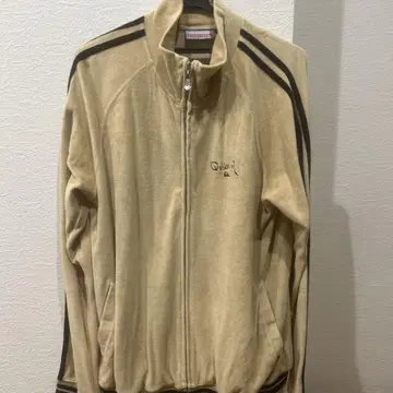 QUIKSILVER 트랙 자켓 벨로아 라인 베이지 블랙