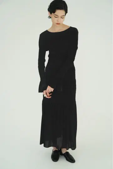 CLANE SHIRRING LONG ONEPIECE