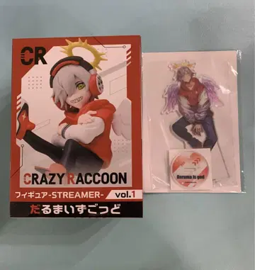 GIGO 한정판 CRAZY RACCOON 달마이즈갓 아크릴 스탠드 피규어