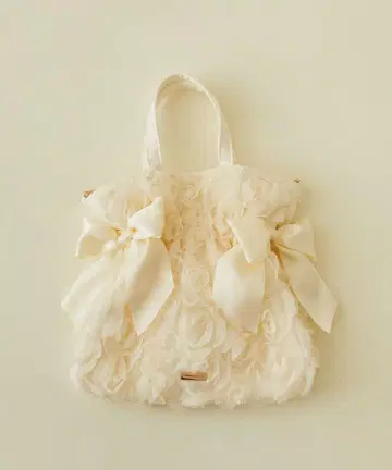 Maison de FLEUR 튤 로즈 더블 리본 2WAY 토트백