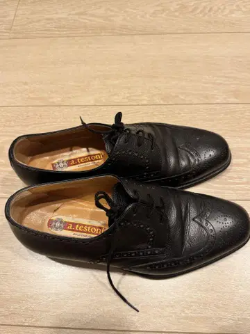 a.testoni 블랙 드레스 신발
