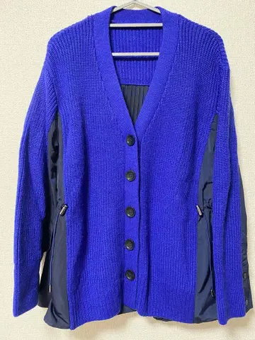 robe blue fronce 니트 가디건 백 플리츠