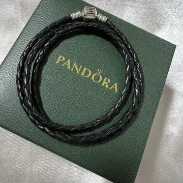 PANDORA 판도라 3 가죽 팔찌 목걸이