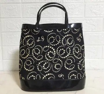 no36173 루루 기네스 에나멜 캔버스 핸드 토트 백