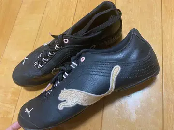 00s PUMA 가죽 플랫 슈즈 future 라메 가공