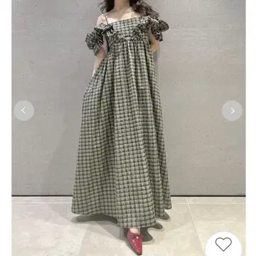 LILY BROWN 체크 무늬 맥시 원피스 사이즈 1