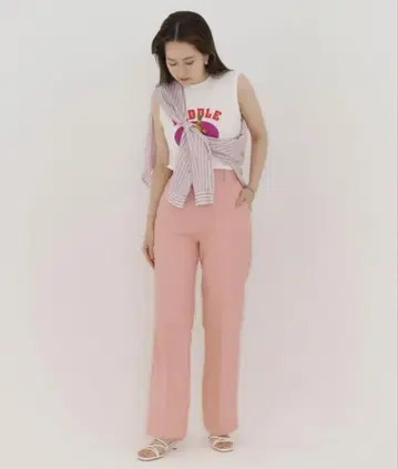 tina joun 핑크 치노 팬츠 팬츠