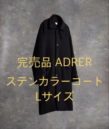 완판템 ADRER 비버 멜톤 스텐카라 코트 블랙 L 사이즈