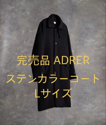 완판템 ADRER 비버 멜톤 스텐카라 코트 블랙 L 사이즈