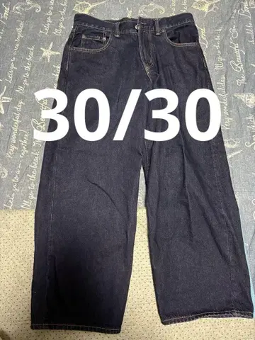 GAP 슈퍼 배기 데님 30/30 인디고 블루 다크 링크스