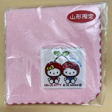 산리오 캐릭터즈 야마가타 한정판 헬로키티 체리 손수건 타월