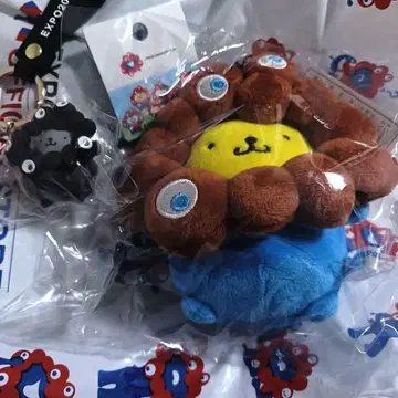 폼폼푸딩 카라비너 포함 마스코트 & 블랙 미야쿠미야쿠