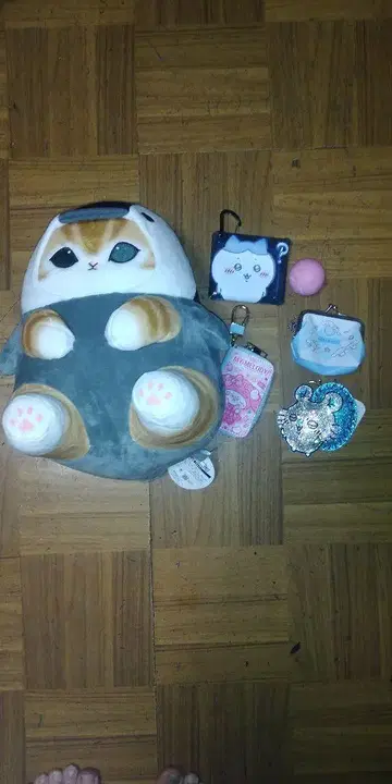 고양이 디자인 봉제 인형 세트 약 30cm 및 기타입니다