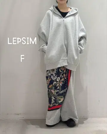 새상품 LEPSIM ZIP 업 BIG 후디 그레이 F