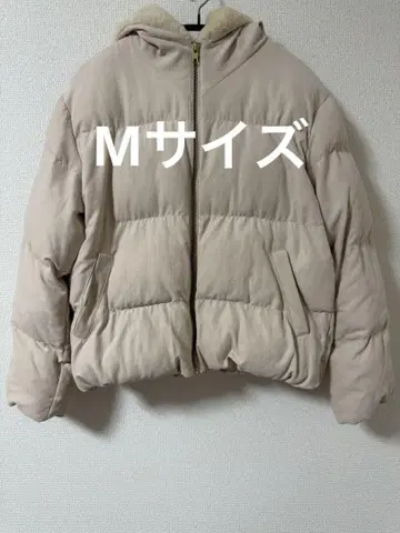 MAJESTIC LEGON 베이지 후드 부착 다운 자켓