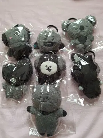 단품 구매 가능 BT21 마스코트 모노톤 풀컴프 키링 BTS