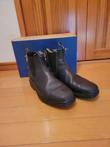 블런드스톤 사이드 고어 부츠 다크 브라운 가죽 박스 포함