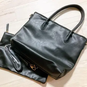 새상품급 토트백 디즈니 A4 사이즈 올 블랙 클러치백 포함